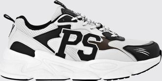 Plein Sport Sneakers basse in pelle e mesh con monogramma a contrasto