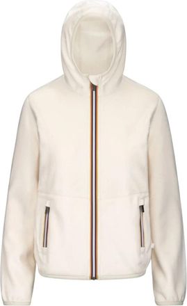 K-Way Lily Velour Polar Reversible - Dames - Zomerjassen - Wit - XS - Polyester - Jassen