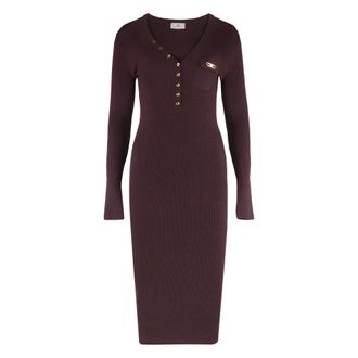 Elisabetta Franchi Dames, Jurken, Paars, Maat: L Satijn