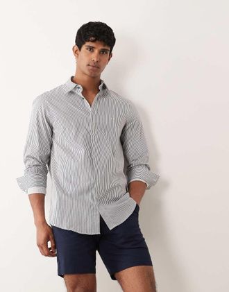 A|X Armani Exchange Camicia a maniche lunghe blu a righe
