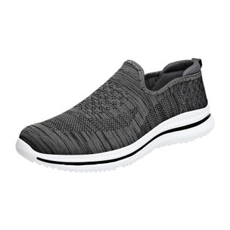 Generic 2026 Running Shoes Fashion Men Mesh Mountaineering Casual Sport Lace Up Solid Color Breathable Soft Bottom (Dark Gray, 7.5)