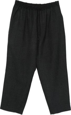 Comme Des Garçons houndstooth-pattern wool trousers - Black