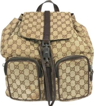 Gucci Vintage, unisex, Beige, ONE Size, Pre-owned Vintage Rugzak