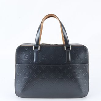 Louis Vuitton Blue Leather Handbag Tote Bag (Pre-Owned)