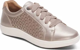 Aetrex Womens Courtney Lace-Up Sneaker In White