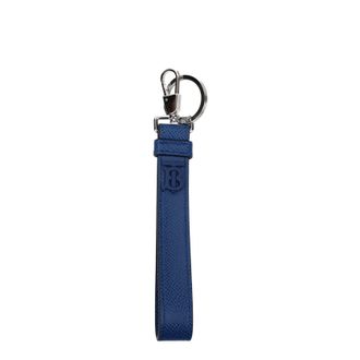Burberry Herrens Schl&uuml;sselanh&auml;nger Leder Blau/Marineblau