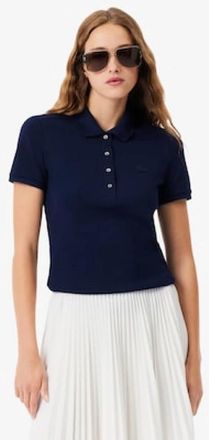 Lacoste Polo van Stretch Piqu&eacute; Katoen - Dames - Polos - Blauw - XS - Katoen - Tops