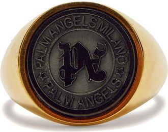 Palm Angels Ring met PA-steen embleem - Goud
