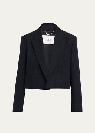 A.L.C. Cass Pinstripe Wool Tailored Jacket