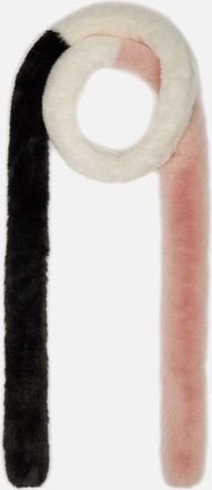 Nooki Design Womens Pasha Tri-colour Scarf - Nude Pink MIx - Black