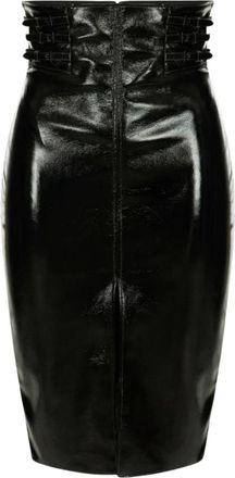 Elisabetta Franchi Falda L&aacute;piz Midi - Skirts - Mujer - Negro - XL