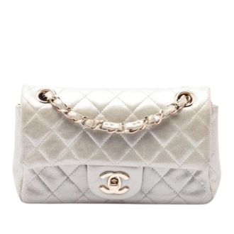 Chanel Pre-owned Mini Classic Flap Bag - Dames - Pre-owned - Geel - Maat: ONE Size Leer