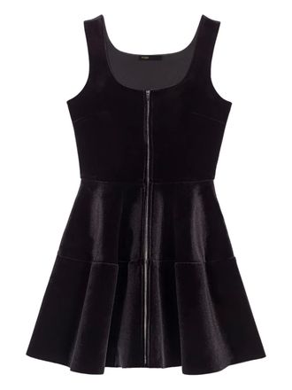 Maje zip-fastening sleeveless mini dress - women - Recycled Polyester/Polyester/Elastane/Polyester/Elastane - 34 - Black