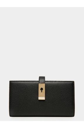 Bally Lock Me Long Wallet In Leather in Black at Nordstrom