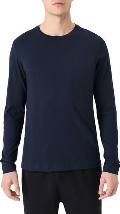 Pact Organic Cotton Mens Softspun Essential Crewneck Long Sleeve Tee in Navy at Nordstrom, Size Xx-Large