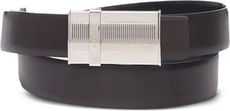 Ferragamo leather belt - men - Silver/CALFSKIN - 105 - Brown