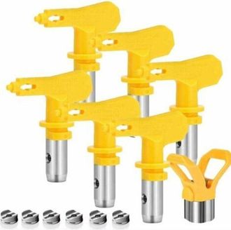 OEM Juego De 6 Boquillas Sin Aire Para Pistolas Pulverizadoras De Pintura De Alta Presi&oacute;n (tipos 515, 517, 519, 521, 523, 525)