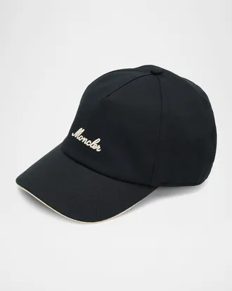 Moncler Men & apos;s Five-Panel Cotton Embroidered Logo Baseball Cap