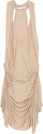 CHRISTOPHER ESBER Shibari ruched midi dress - Neutrals