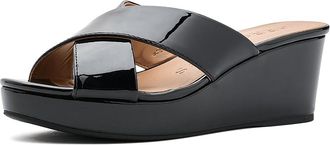 Aerosoles Cruis Womens Wedge Shoes Black Faux Patent : 6.5 B - Medium, Faux Leather