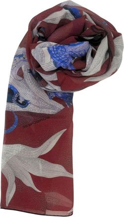 Borbonese Red Silk Women Womens Scarf