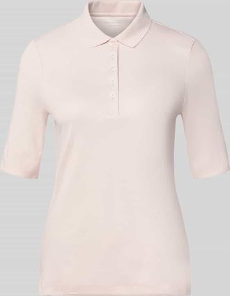 Christian Berg Slim Fit Poloshirt mit Knopfleiste und 1/2-Arm in Ecru, Gr&ouml;&szlig;e 34