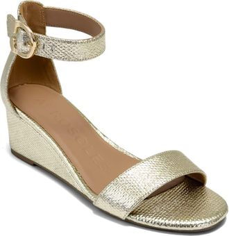 Aerosoles Willis Wedge Heel Sandal in Soft Gold at Nordstrom Rack, Size 5.5