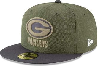 New Era Green Bay Packers 59fifty Basecap On Field 2018 Salute to Service Green - 7-56cm