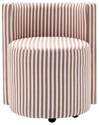 TOV Furniture Tov Furniture Alyssa Striped Linen Rolling Desk Chair