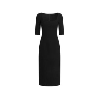 Dolce & Gabbana Double Wool Cr&ecirc;pe Dress