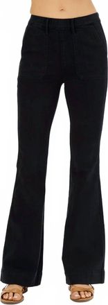 Judy Blue High Waist Pull On Trouser Jeans In Black