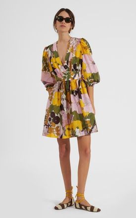 La DoubleJ Margherita Dress Big Flower Rose Pink at Nordstrom, Size X-Small