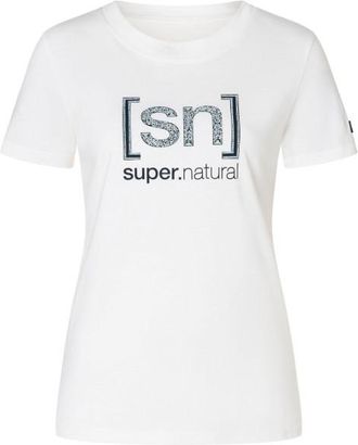 super.natural Logo SN Bandana Bio Cotton Tee Merinoshirt f&uuml;r Damen | wei&szlig;