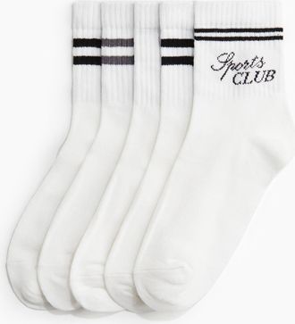 H&M 5er-Pack Socken - White