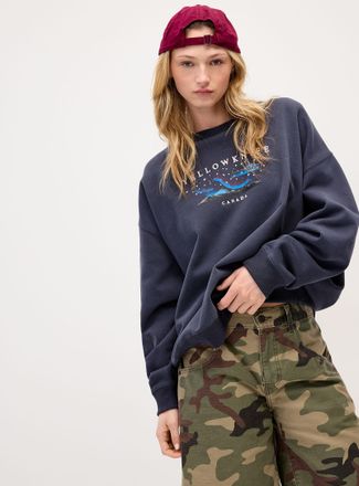 Twik Womens Oversized destination fleece sweatshirt