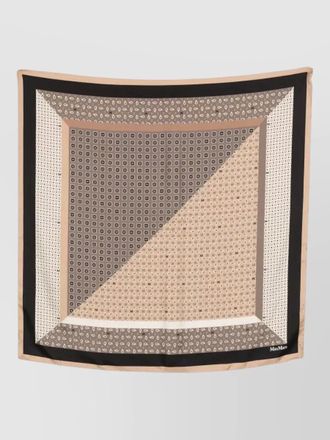 Max Mara mxacarre geometric pattern lightweight square scarf