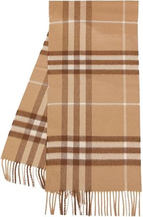 Burberry Womens Mu Giant Check Scarf - Burberry Cashmere Brown Accessories