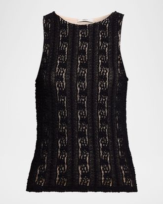 Vince High-Neck Textured Shell