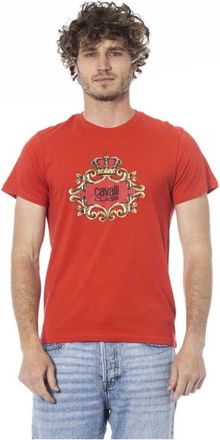 Cavalli Effen T-shirt - Heren - T-shirts - Rood - M - Katoen - Tops