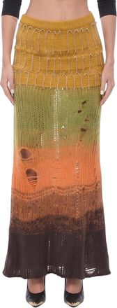 Off-white Multicolor Ombre Ankle Length Skirt