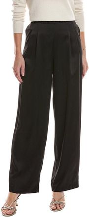Anne Klein Pull-On High-Rise Wide Leg City Satin Pant