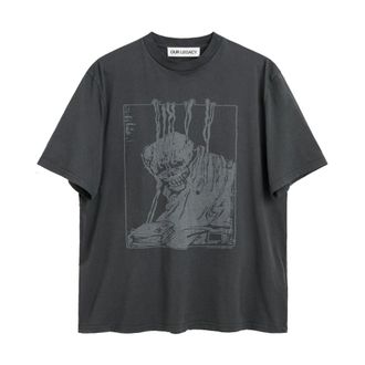Our Legacy T-Shirts, male, Gray, Size: XL Box T-Shirt