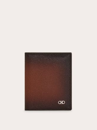 Ferragamo Men Gancini credit card holder Brown