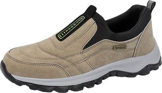 Generic Mens Walking Sneakers Mens Running Shoes Casual Slip on Tennis Sneakers Lightweight Workout Sports Soft Sole Shoes, C3-khaki, 6.5 UK