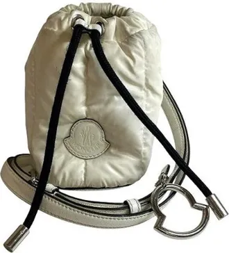 Moncler Pre-owned Bucket Bags, male, White, Size: ONE SIZE Pre-owned Nylon Down Shoulder Bag