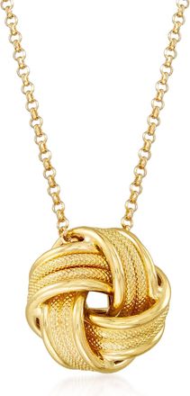 Ross-Simons Italian 18kt Gold Over Sterling Love Knot Necklace