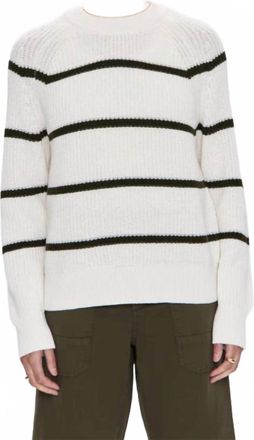 Pistola Denim Edie Sweater In Olive Stripe