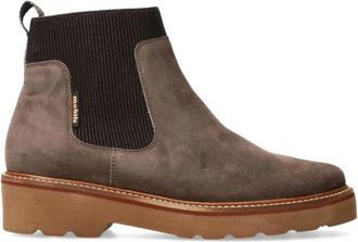 Mephisto Ergonomische brede pasvorm laars - Bruin - Dames - Chelseaboots - Bruin - 35 1/2 EU - Su&egrave;de - Schoenen