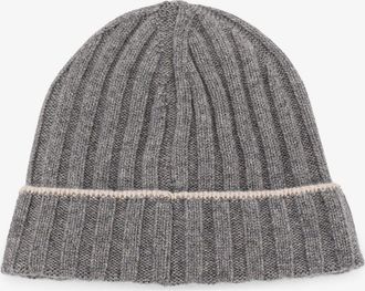 Brunello Cucinelli Mens Beanie Cashmere Grey Hat