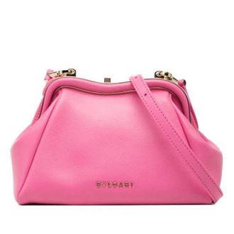 Bulgari Pre-owned Mini Crossbody - Dames - Pre-owned - Roze - Maat: ONE Size Leer